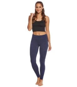 Manduka Essential Long Yoga Leggings Blue Melange -ZenFlow Outlet Store 1740110626851 bluemelange 4a