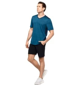 Manduka Men's Minimalist 2.0 Tee -ZenFlow Outlet Store 1740120522787 maldivestripe 4a 1