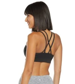 Manduka Cross Strap Yoga Bra Black Diamond Mesh -ZenFlow Outlet Store 1740159189027 blackdiamondmesh