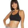Manduka Cross Strap Yoga Bra Black Diamond Mesh