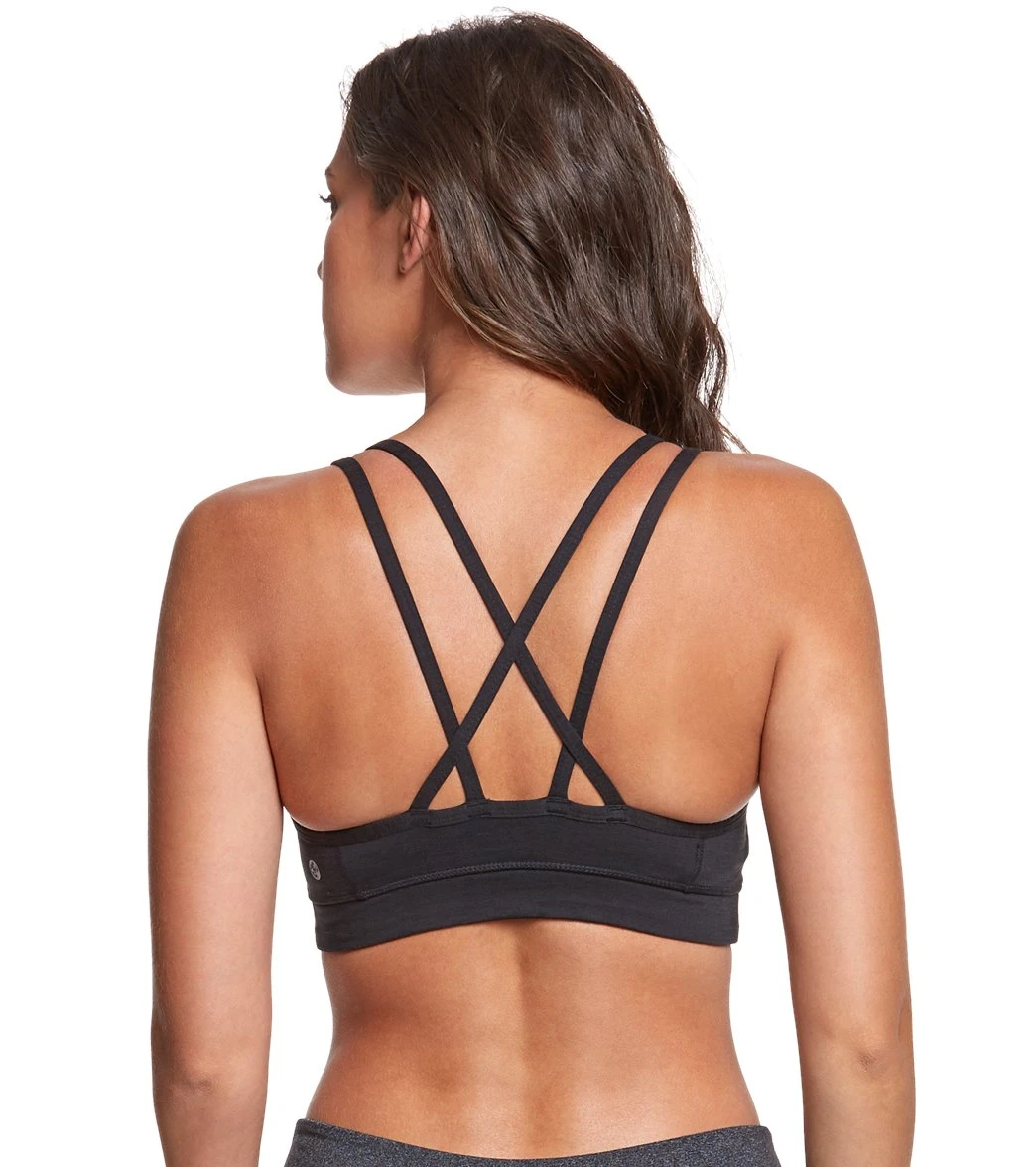 Manduka Cross Strap Yoga Bra Black 4 Manduka Cross Strap Yoga Bra Black - Image 4