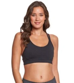 Manduka Cross Strap Yoga Bra Black