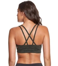 Manduka Cross Strap Yoga Bra Olivine Heather -ZenFlow Outlet Store 1740159746083 olivineheather