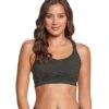 Manduka Cross Strap Yoga Bra Olivine Heather