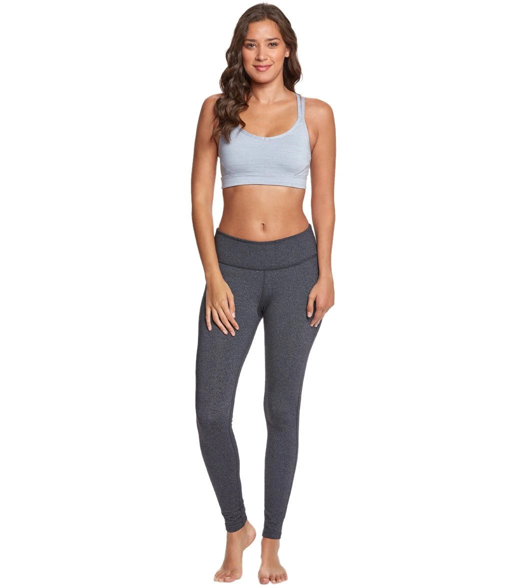 Manduka Cross Strap Yoga Bra Light Grey Heather 3 Manduka Cross Strap Yoga Bra Light Grey Heather - Image 3