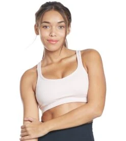 Manduka Cross Strap Yoga Bra Blush
