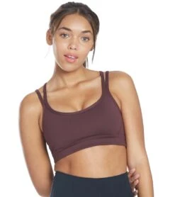 Manduka Cross Strap Yoga Bra Dark Chestnut