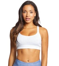 Manduka Cross Strap Yoga Bra Pure White