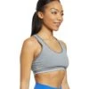 Manduka Eko Cotton Racer Back Yoga Sports Bra Medium Heather Grey