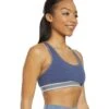 Manduka Eko Cotton Racer Back Yoga Sports Bra Blueberry Heather