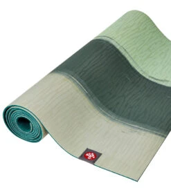 Manduka EKO Lite Yoga Mat 71" 4mm Green Ash Three Stripe