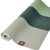 Manduka EKO SuperLite Travel Yoga Mat 71" 1.5mm Green Ash Three Stripe