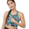 Manduka Pro Zip Front Yoga Sports Bra Black Tropics