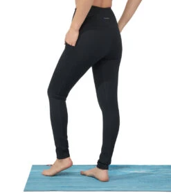 Manduka Performance High Waisted Pocket Yoga Leggings Black