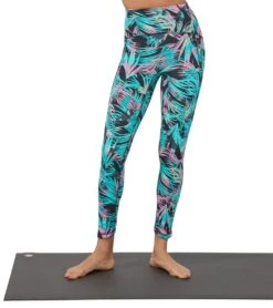 Manduka Pro High Waisted 7/8 Yoga Leggings 21 Manduka Pro High Waisted 7/8 Yoga Leggings -ZenFlow Outlet Store 4346622705707 blacktropics 1