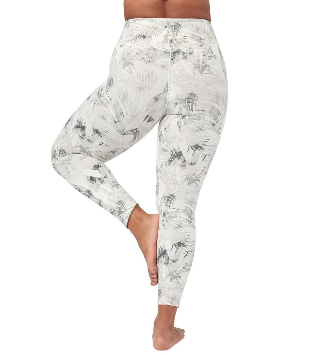 Manduka Pro High Waisted 7/8 Yoga Leggings Grey Tropics 1 Manduka Pro High Waisted 7/8 Yoga Leggings Grey Tropics