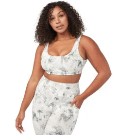 Manduka Pro Yoga Sports Bra Grey Tropics