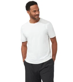 Manduka Men's Pro Tech Short Sleeve Tee -ZenFlow Outlet Store 4372735557675 white