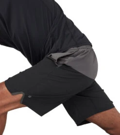 Manduka Men's Pro Classic Rise Shorts -ZenFlow Outlet Store 4372735623211 blackcombo 3a 1