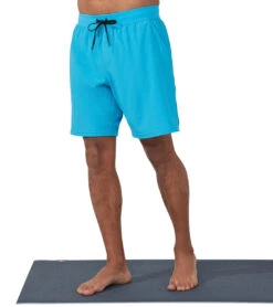 Manduka Men's Performance Classic Rise Shorts -ZenFlow Outlet Store 4372735918123 dresdenblue 1
