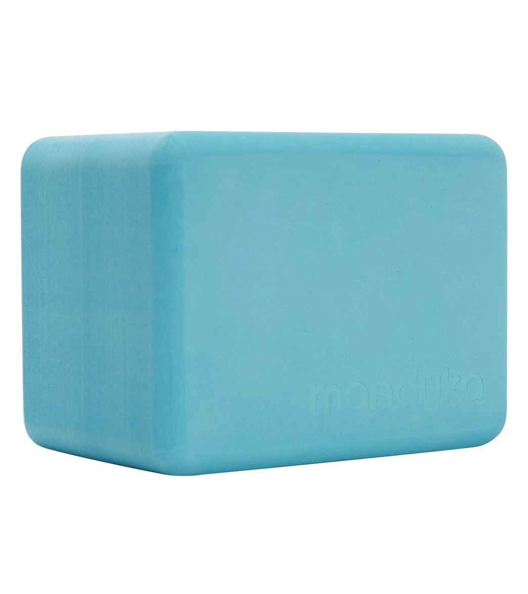 Manduka Recycled Foam Mini Yoga Block Aqua 3 Manduka Recycled Foam Mini Yoga Block Aqua - Image 3