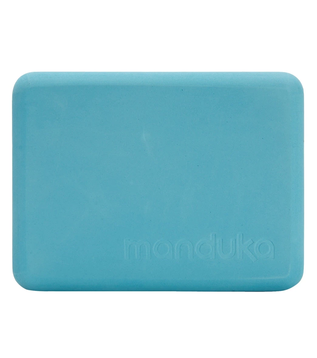 Manduka Recycled Foam Mini Yoga Block Aqua 1 Manduka Recycled Foam Mini Yoga Block Aqua
