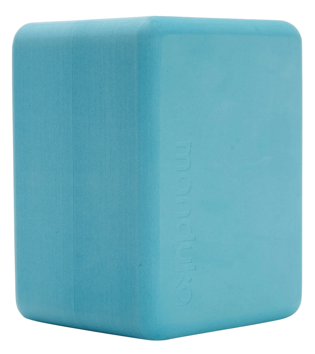 Manduka Recycled Foam Mini Yoga Block Aqua 2 Manduka Recycled Foam Mini Yoga Block Aqua - Image 2