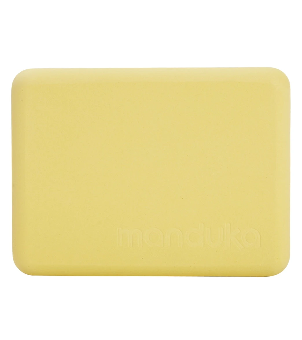 Manduka Recycled Foam Mini Yoga Block Lemon 1 Manduka Recycled Foam Mini Yoga Block Lemon