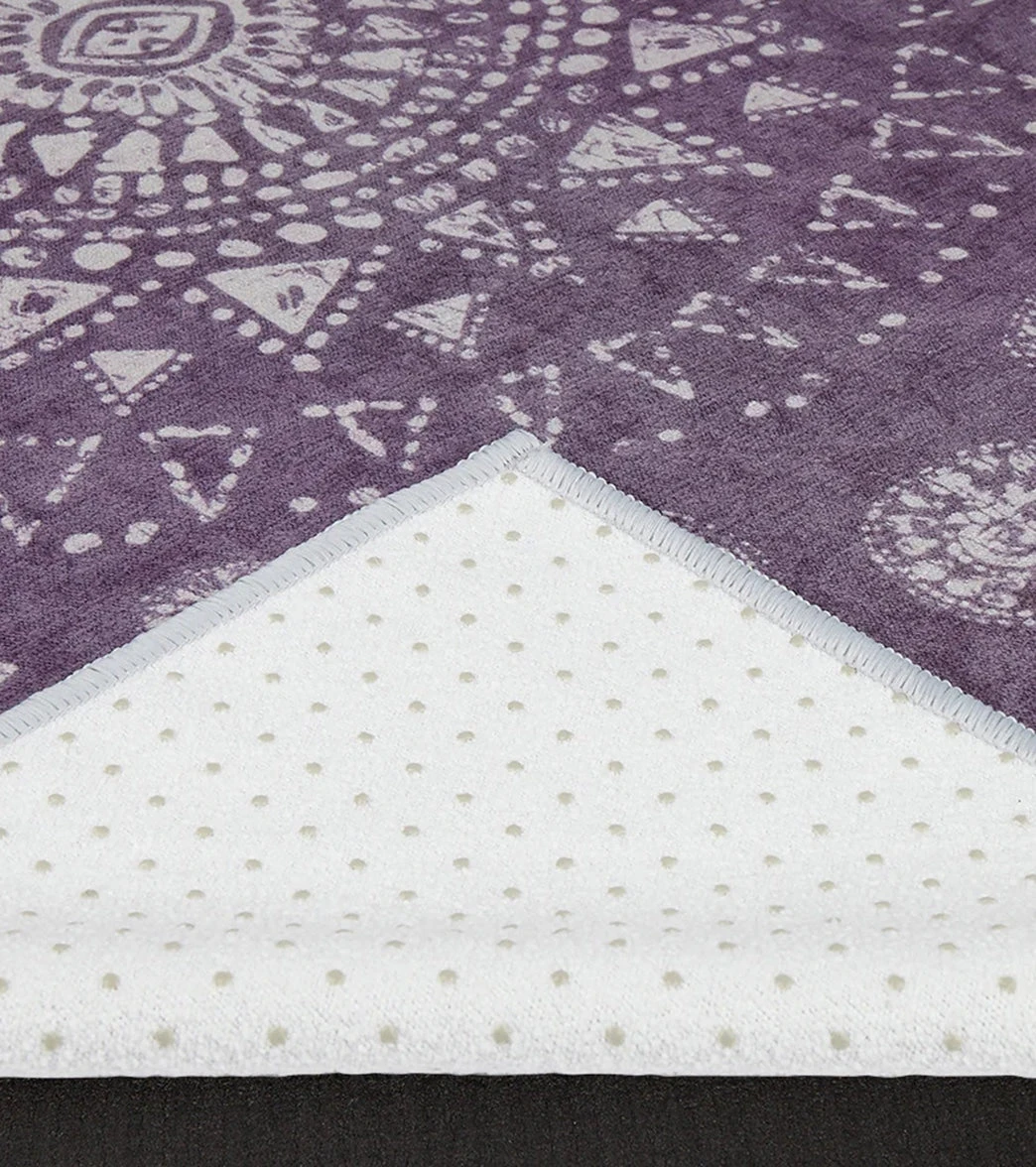 Manduka Yogitoes® Yoga Mat Towel, 71" Geija Purple 1 Manduka Yogitoes® Yoga Mat Towel, 71" Geija Purple