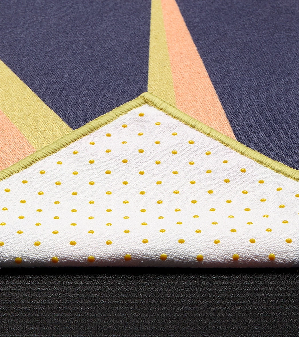 Manduka Yogitoes+ Repreve® Yoga Mat Towel, 71" Hot Flora 1 Manduka Yogitoes+ Repreve® Yoga Mat Towel, 71" Hot Flora