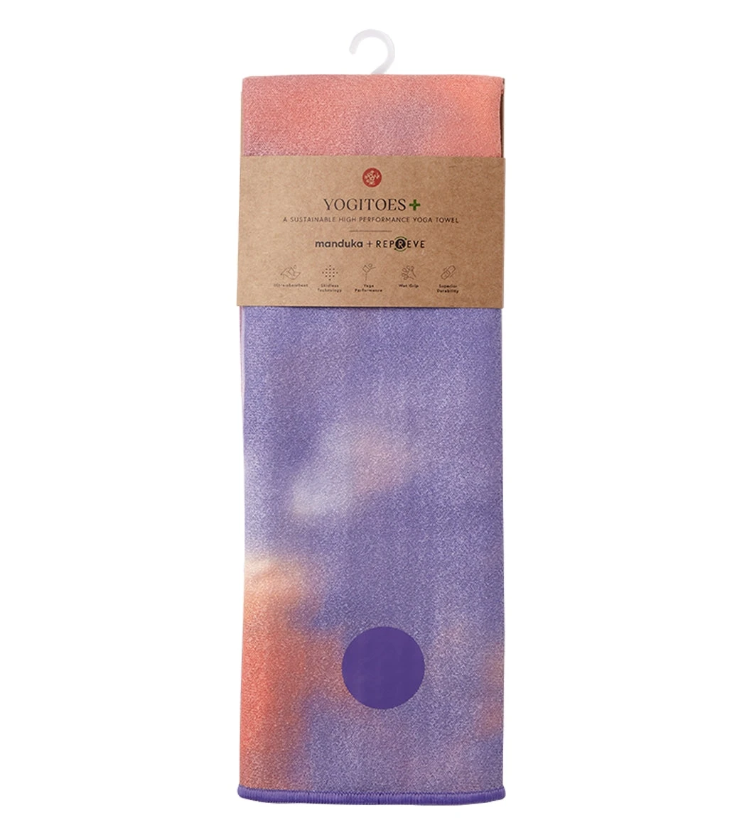 Manduka Yogitoes+ Repreve® Yoga Mat Towel, 71" Paisley Sky 2 Manduka Yogitoes+ Repreve® Yoga Mat Towel, 71" Paisley Sky - Image 2